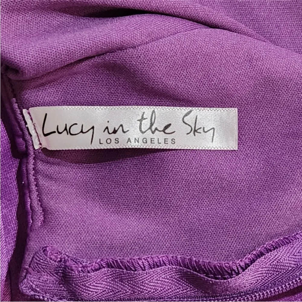 Lucy in the sky purple satin lace up mini dress - Image 6