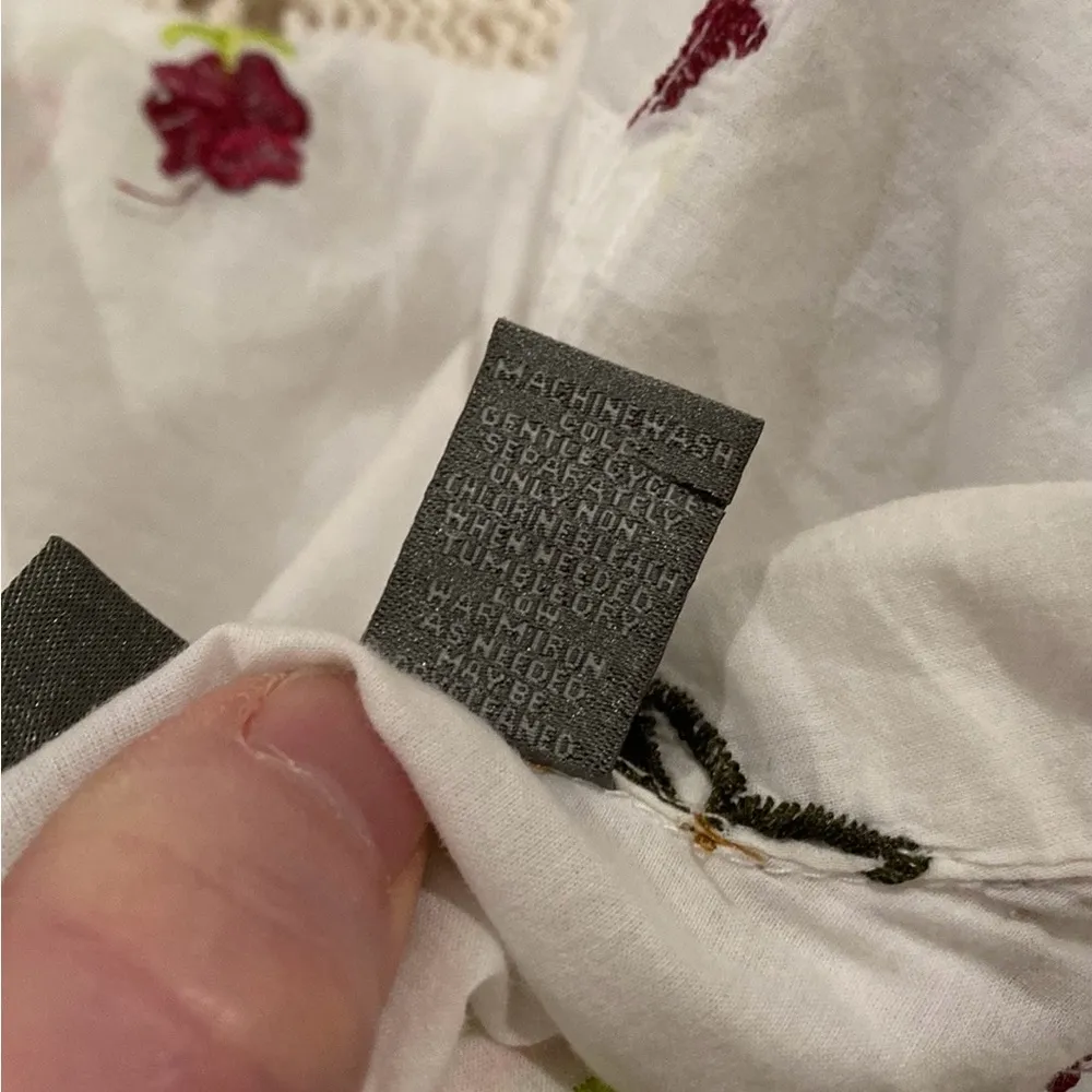 White With Multicolor Embroidered Paisley Long Slee… - Image 6