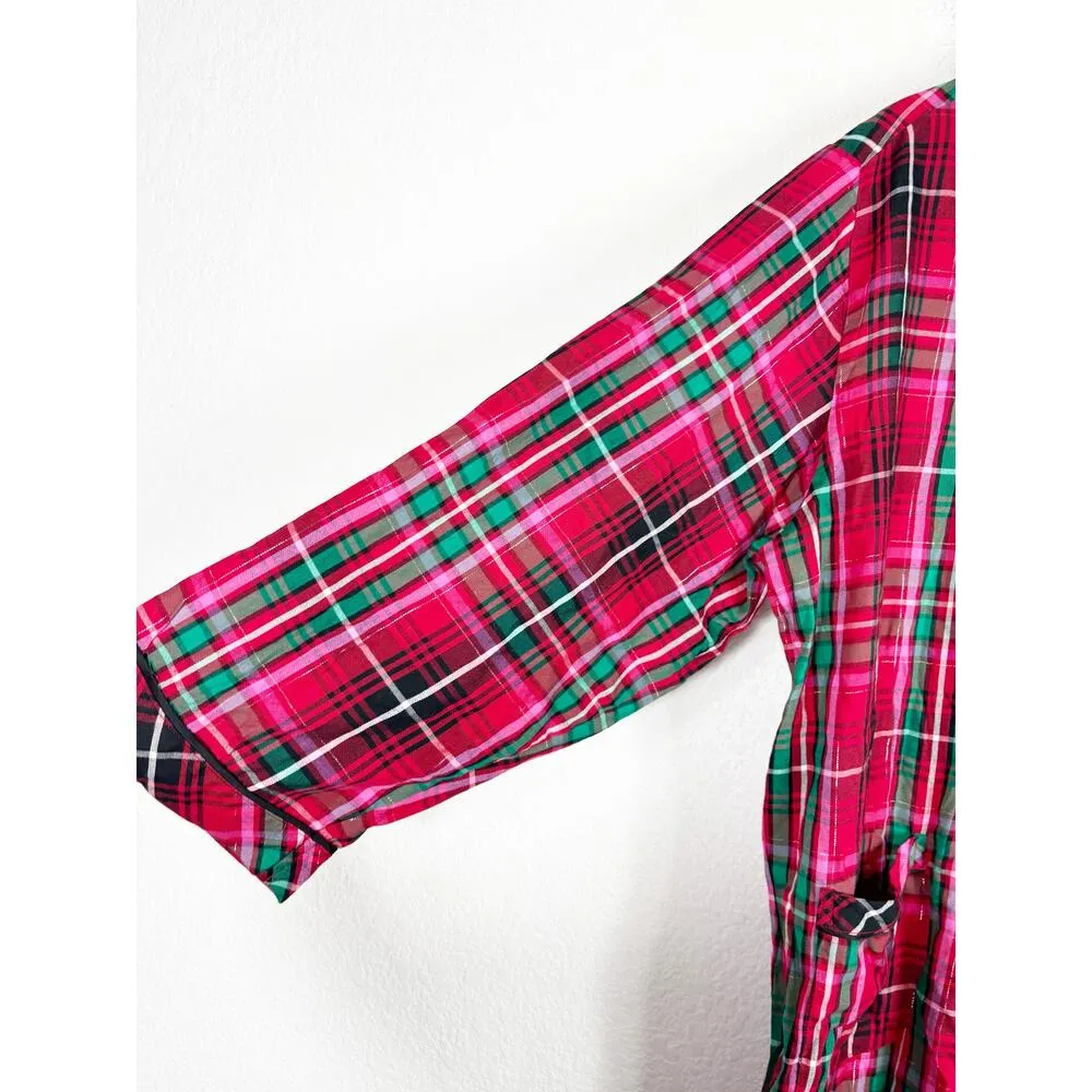 NWT Victoria’s Secret Flannel Romper Size XXL Red Plaid Print Pajamas Sleepwear - Image 9