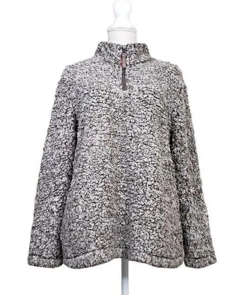 Original Weatherproof Vintage Faux Fur Sherpa Quarter Zip Pullover Size Large - Image 1