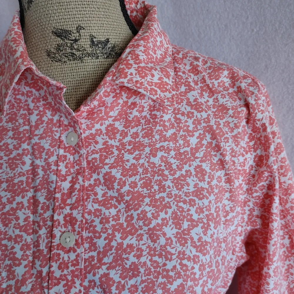 L.L.Bean  Floral Button Shirt Top - Image 2