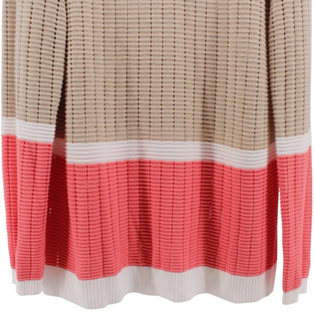 Calvin Klein Colorblock Knit Long Sleeve Career Casual Comfort Chic Size M‎ - Image 4