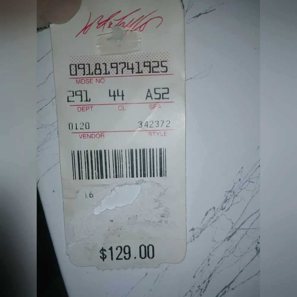 Jones NY 16W 34x30 Herringbone Tan Cuffed Dress Pants Plus Vintage Workwear - Image 12