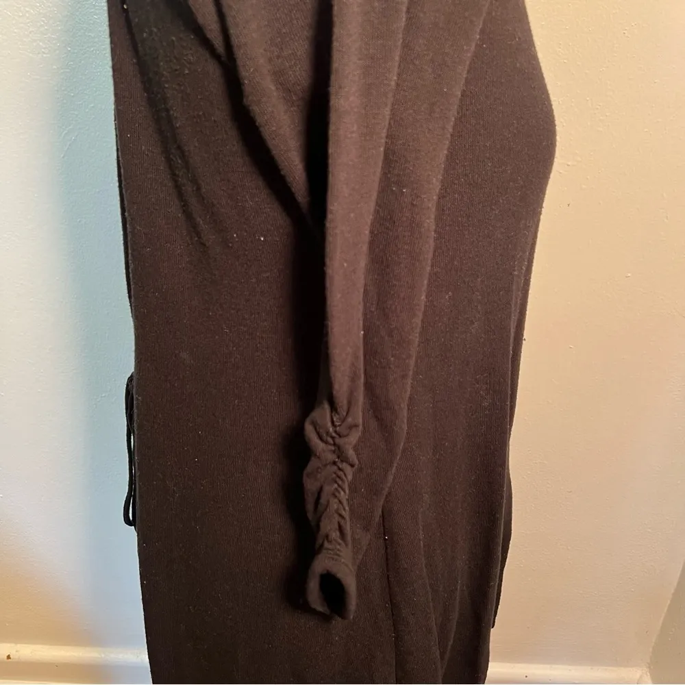 August Silk Open Cardigan Sweater Black Lace - Image 5