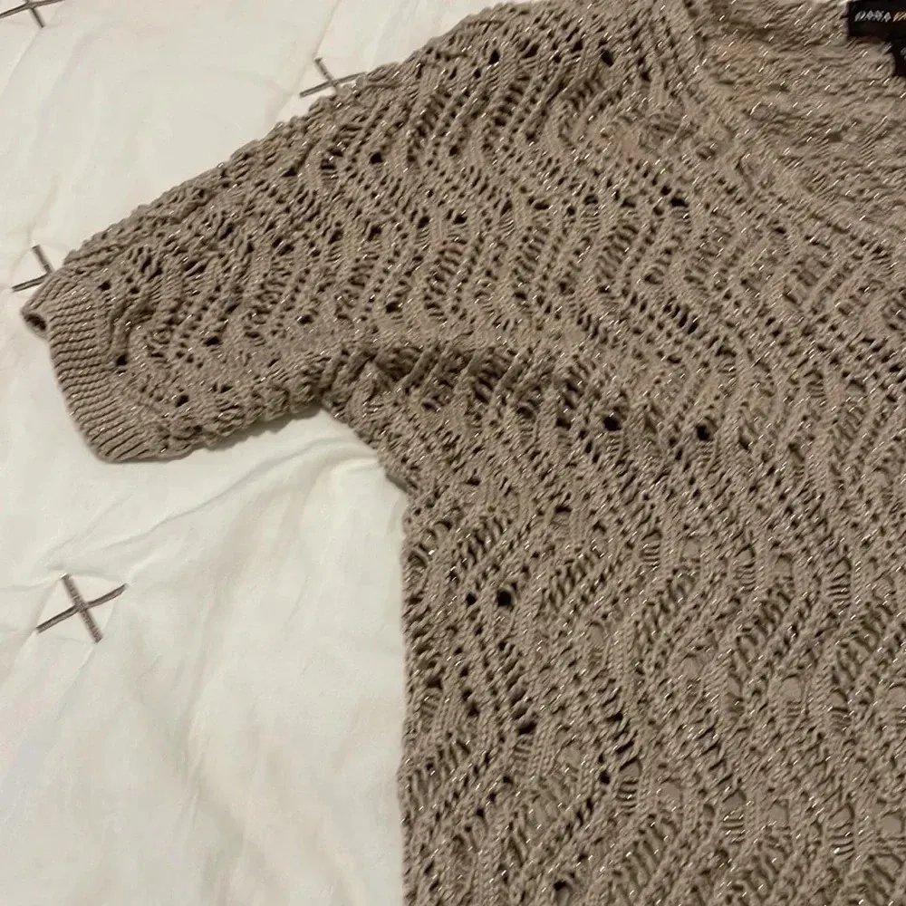 Dana Buchman L knit sweater with tank liner - Image 3
