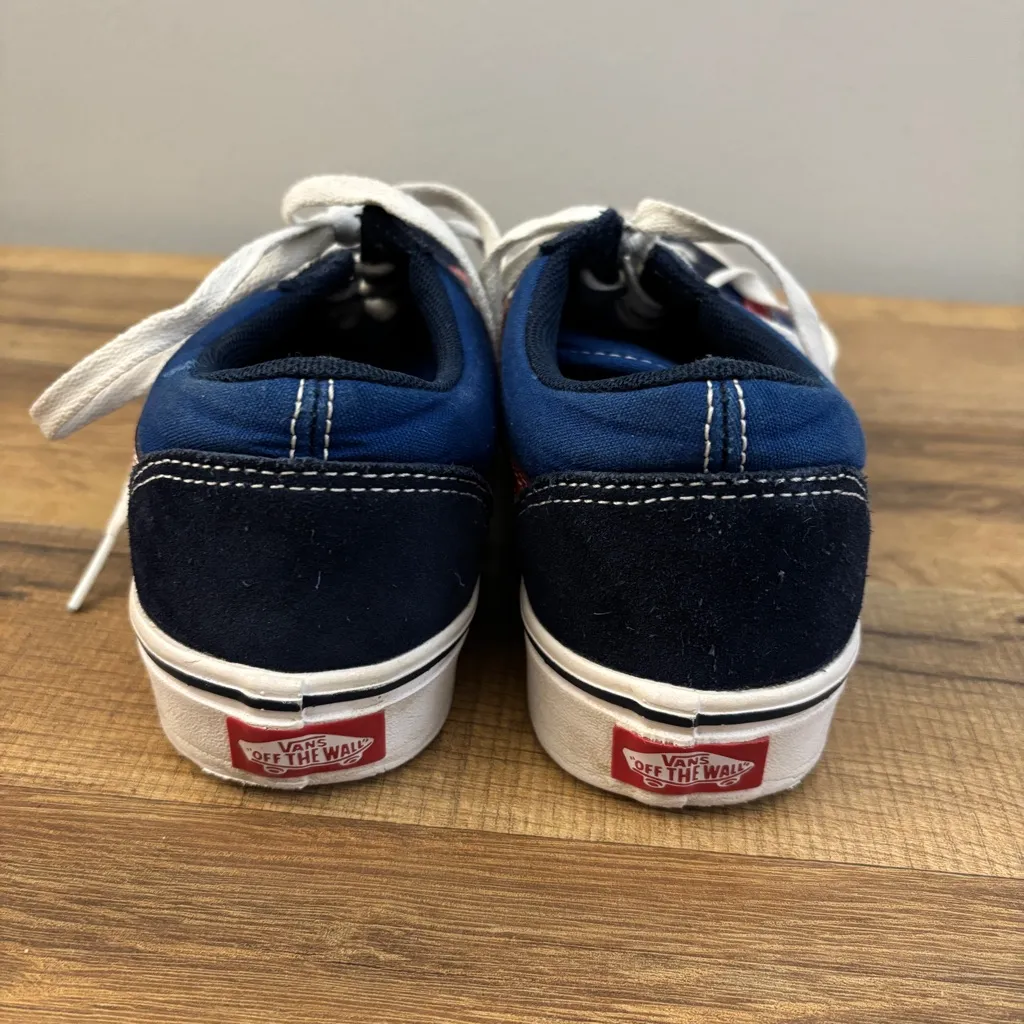 Vans TriTone Comfycush Old Skool Lace Up Sneakers Blue Red Women’s - Image 4