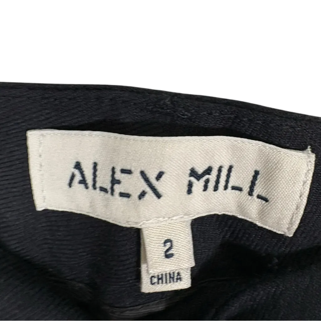 Alex Mill Soho Wool Wide Leg Trouser Pants Size 2 Blue - Image 8