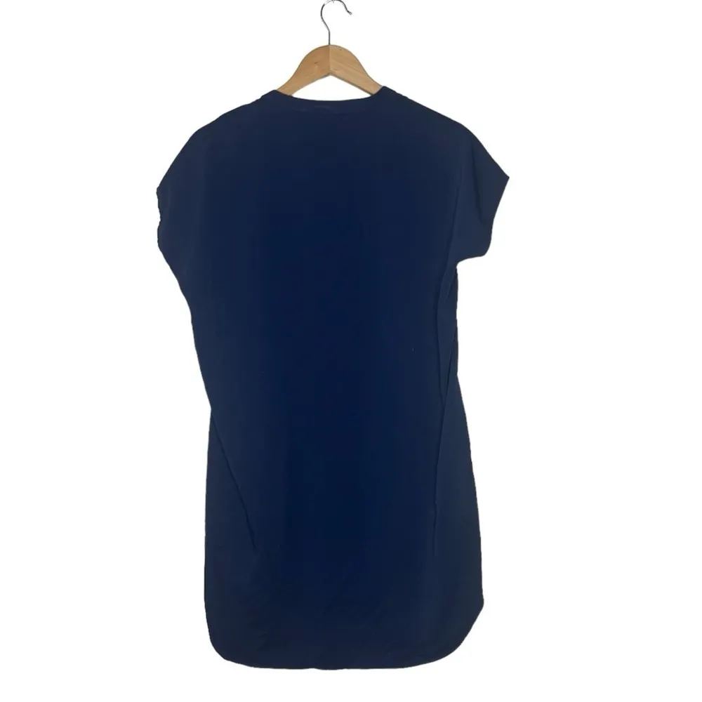 Vince Coastal Blue Popover Mini Dress - Image 4