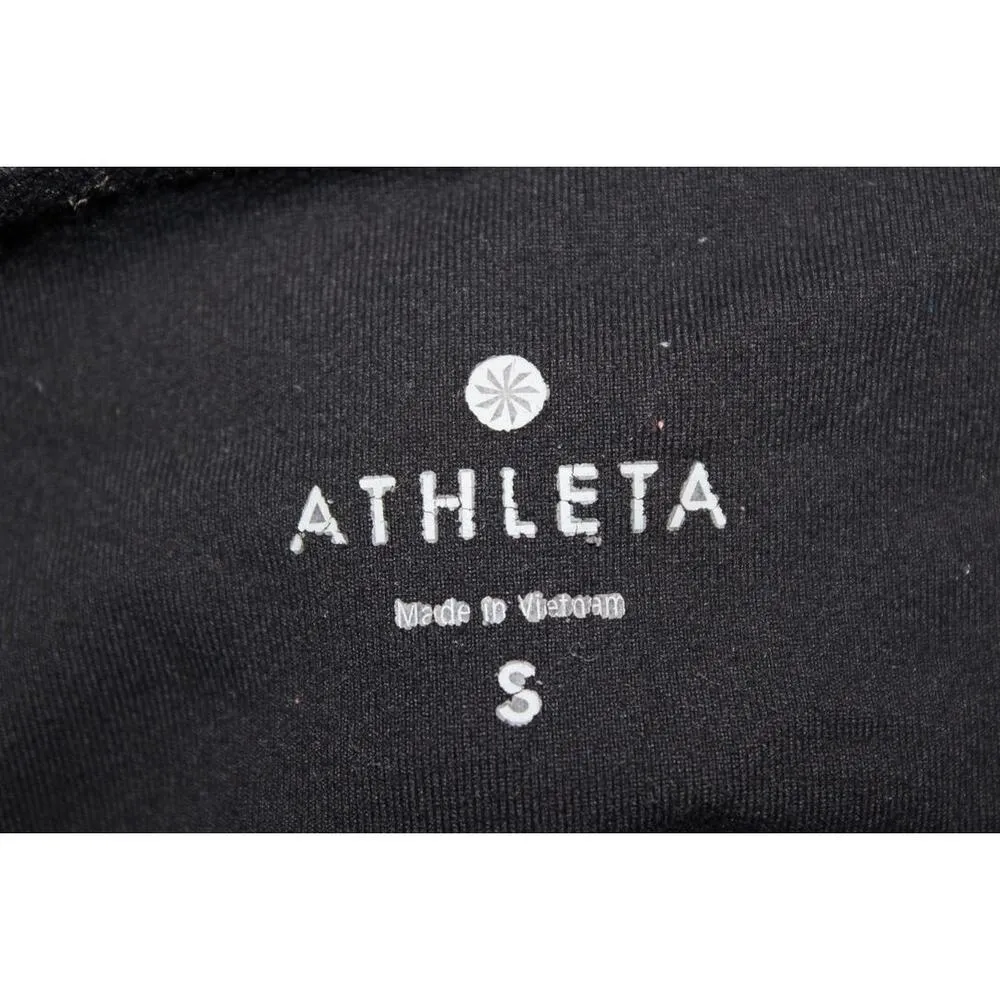 Womens Athleta Straight Up Pants Leggings Black Nylon Flared Pants 919179 Size S - Image 4