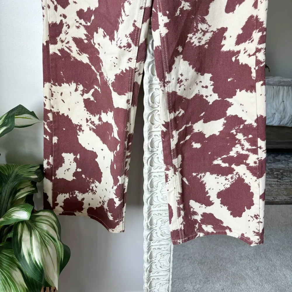 BDG Urban Outfitters High and Wide Cow Print Jeans - Image 3