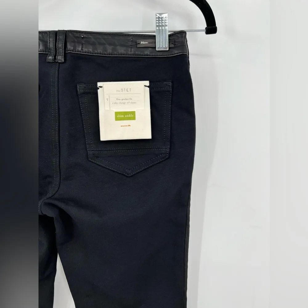 NWT Pilcro and the Letterpress Anthropologie The Stet Faux Leather Moto Pant 25 - Image 14