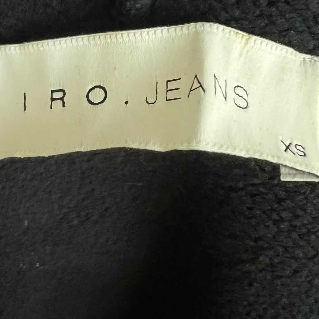 IRO 100% COTTON Black oversized Hoodie Jacket - Image 7