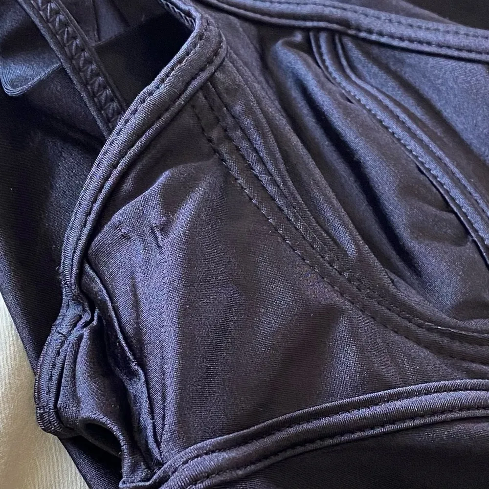 Vintage HERVE LEGER Lycra Black Body-con Spaghetti Strap Bustier Mini Dress S - Image 13