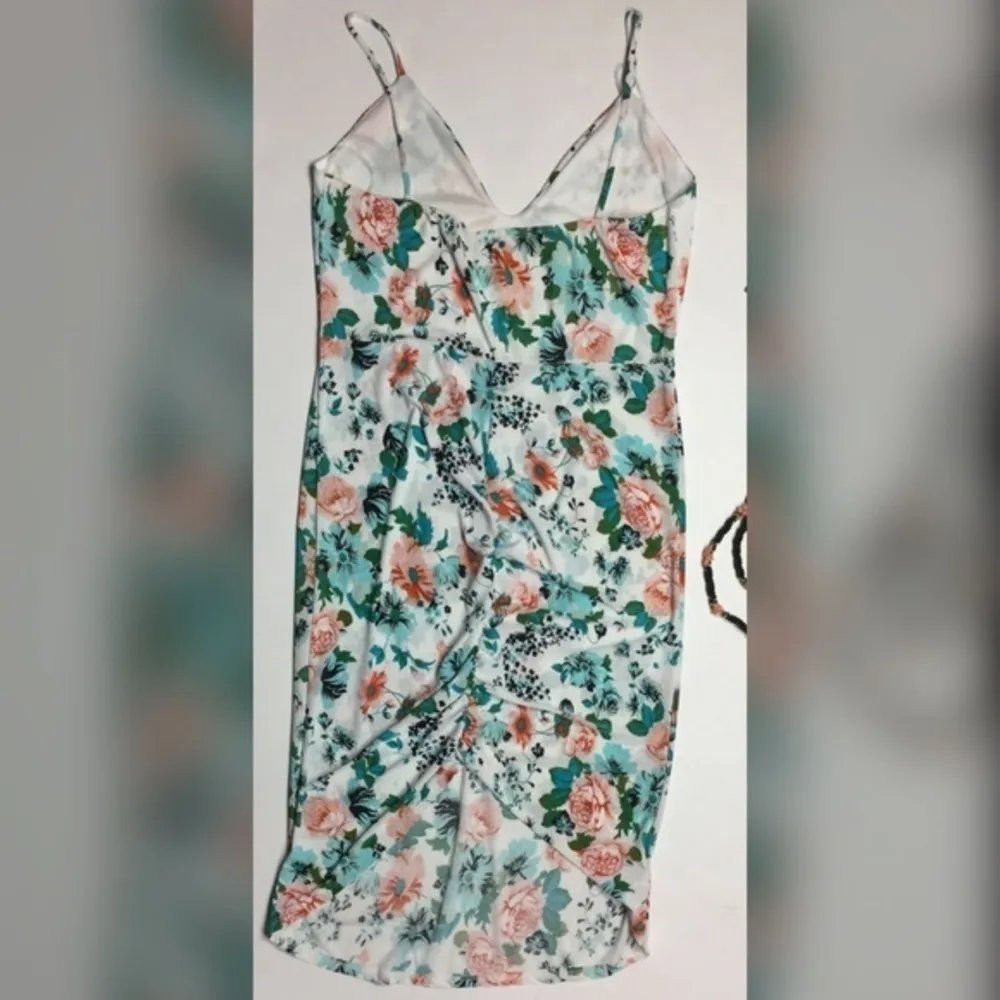 Floral slip dress‎ bodycon spaghetti strap garden party marked 1X ( 12-14) - Image 6
