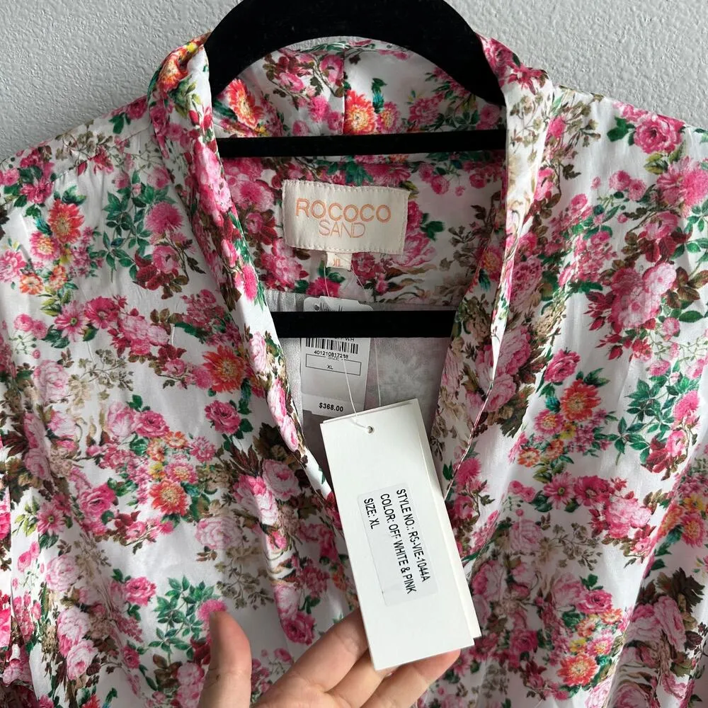 Rococo Sand Vie Short Wrap Dress Size XLarge NWT Pink - Image 3