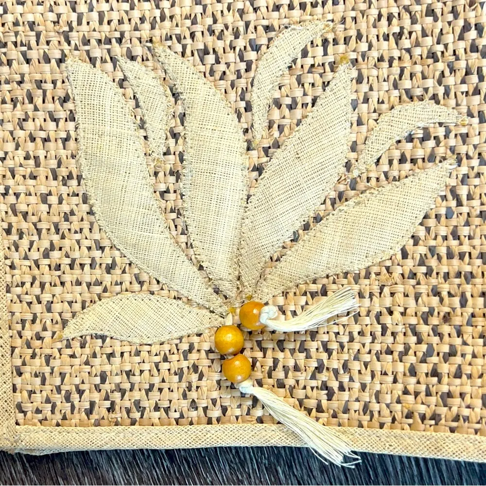 Handmade Woven Crossbody Bag Natural Fiber‎ Raffia Purse Made in the Philippines Tan - Image 7