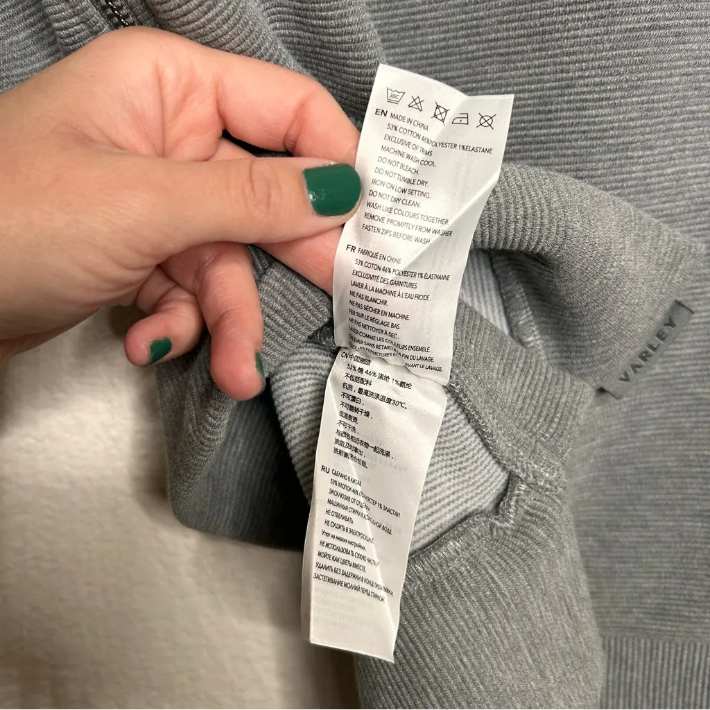 NWT Varley Manning Sweat grey extra small - Image 13