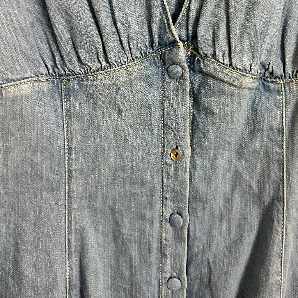 REFORMATION Sebastien Denim Midi Dress in Savannah Size US 6 NWT - Image 10