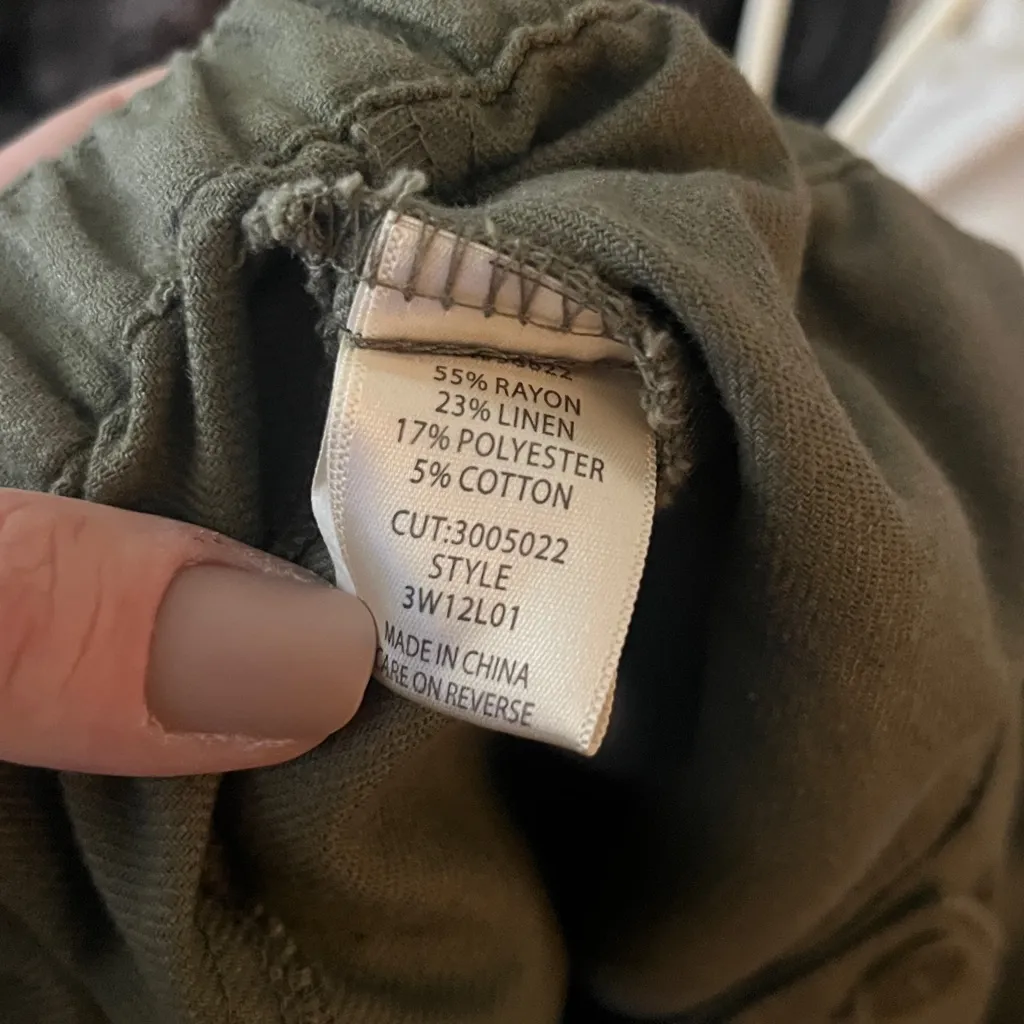 Max Studio NWT Olive Green Wide Leg Trousers - Image 6