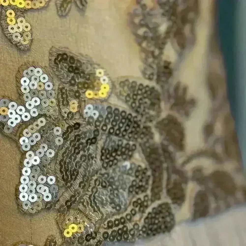 AMSALE Dress 14 Sequin Embellished Maxi Halter Neck Tulle A - Image 13