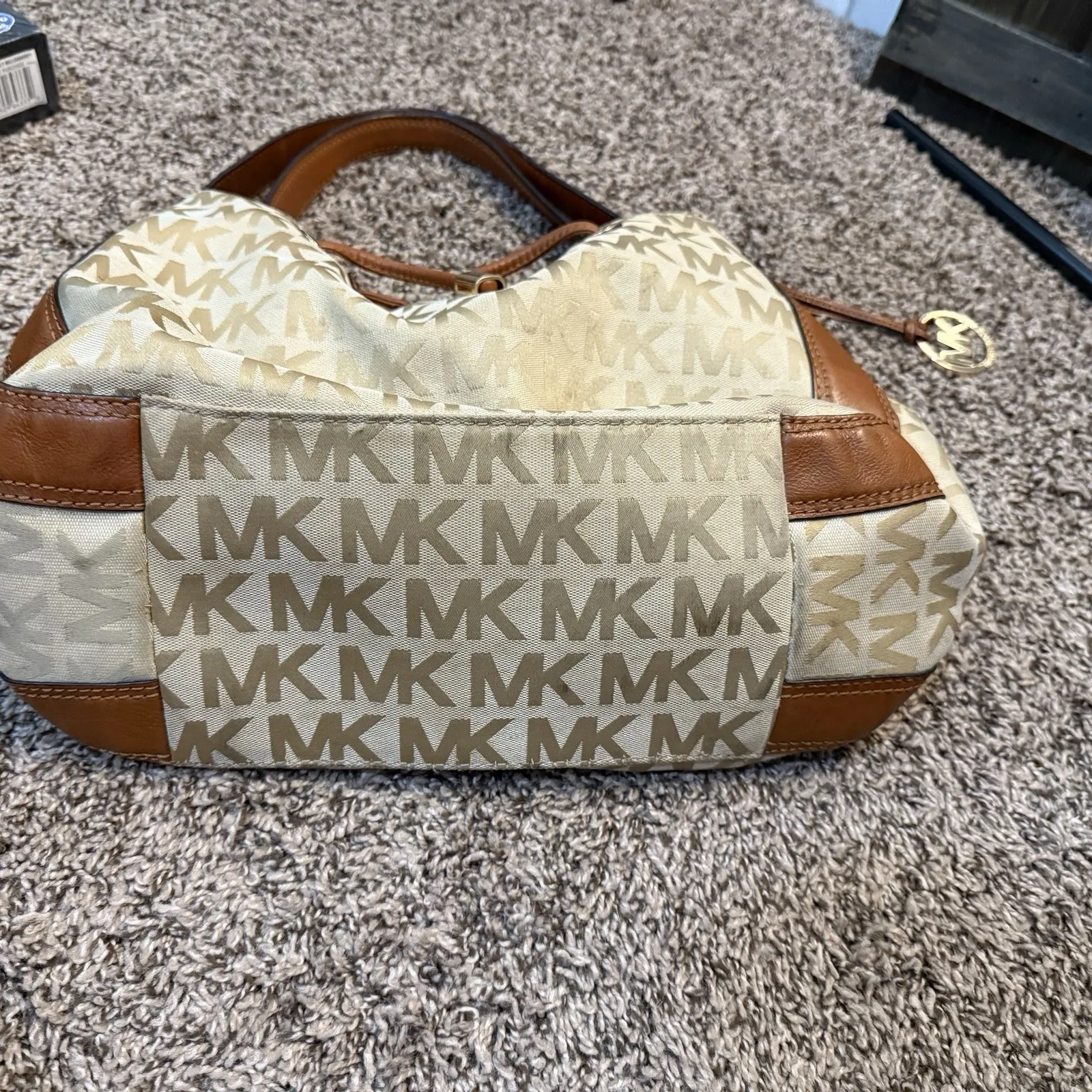 Michael Kors brown satchel Top Handle tote‎ handbag - Image 8