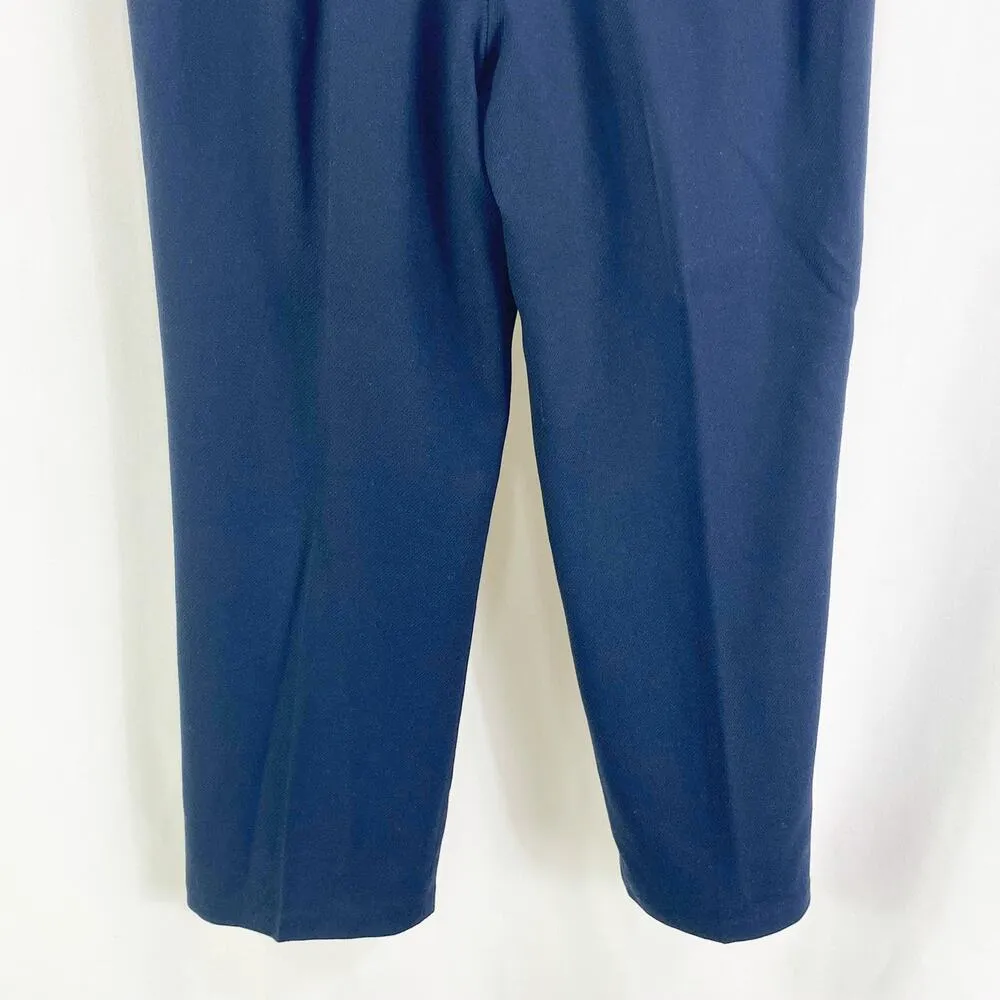 90s Vintage SAG HARBOR Navy Blue Wool Trouser Slacks Size 14P - Image 7