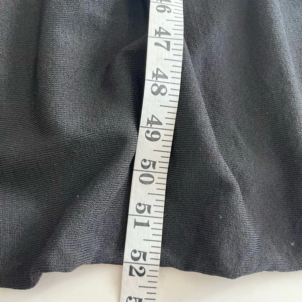 Zara Black Organza Tulle Puff Sleeve Square Neck Knit Maxi Dress Size Small - Image 5