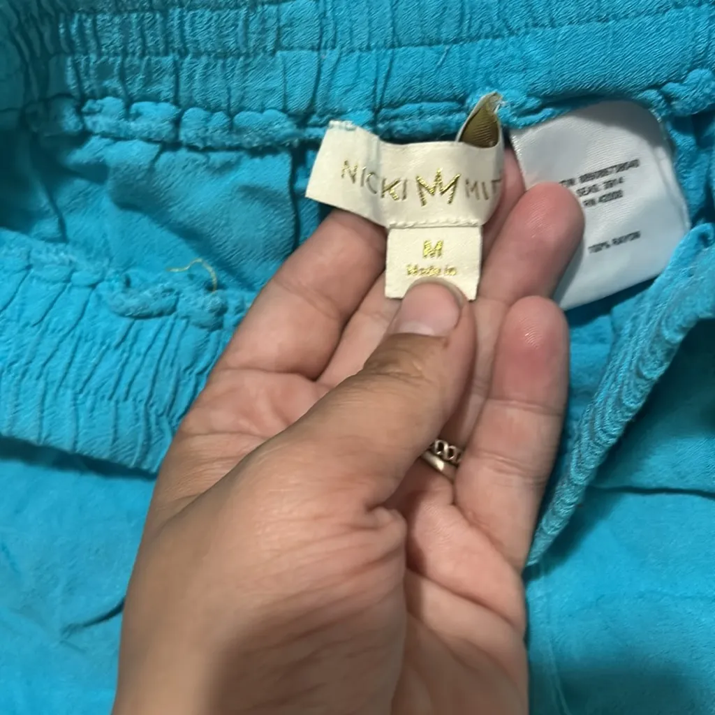 Nicki Minaj Shorts Womens medium Athletic Workout Blue Green - Image 3