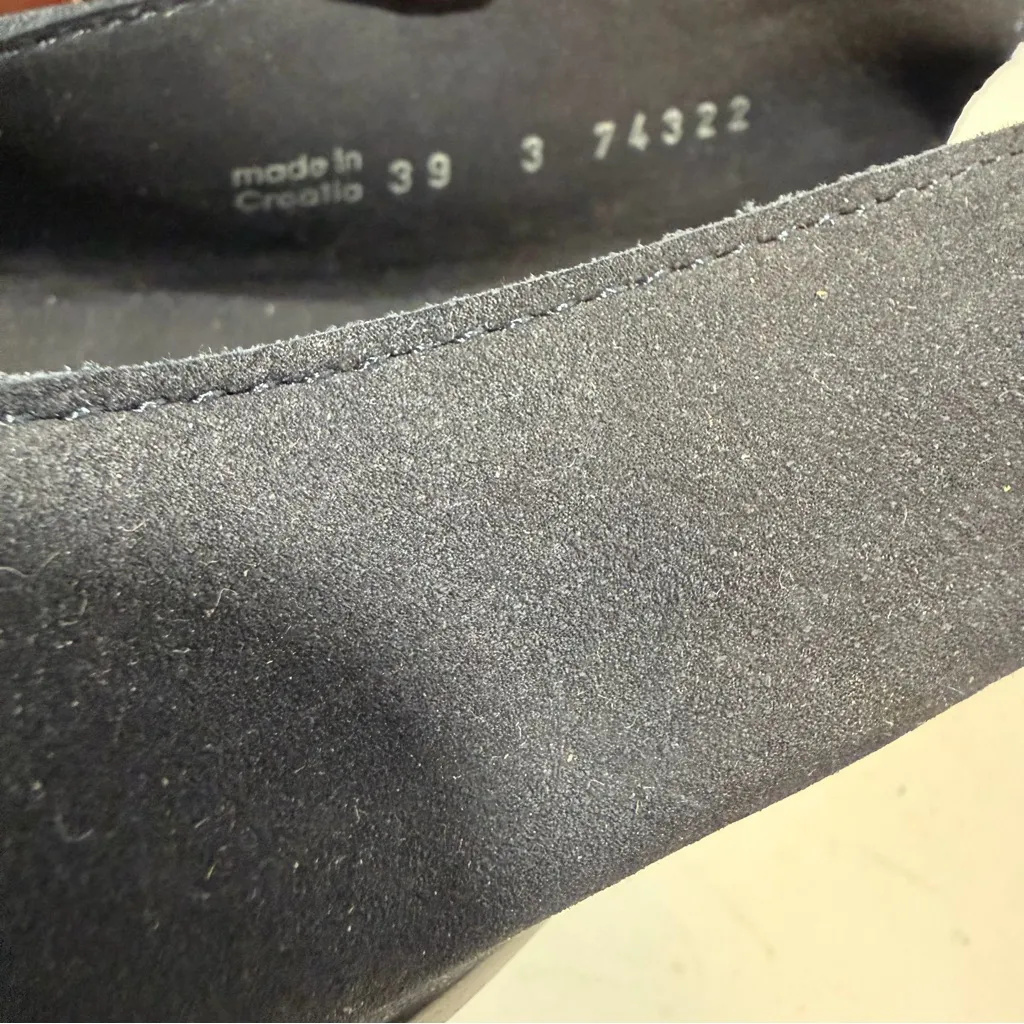 arche slingback low heels black nubuck leather size 39 US 8 closed toe - Image 10