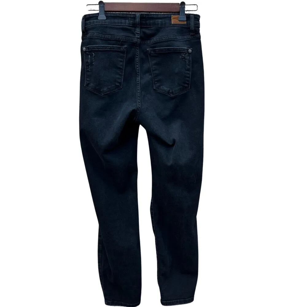 Judy Blue Women's Black Distressed Boyfriend Fit Jeans Size 7 - Image 2