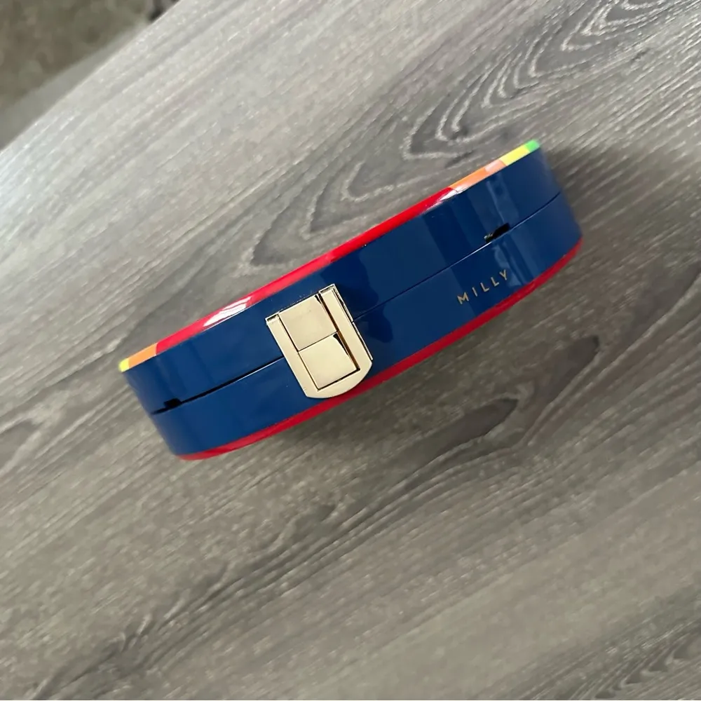 MILLY Rainbow Half Moon Clutch Resin Pride Purse Bag - Image 2