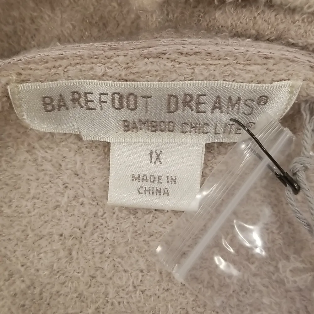 đź’•BAREFOOT DREAMSđź’• Bamboo Chic Lite Calypso Wrap Cardigan Stone 1X NWT - Image 10
