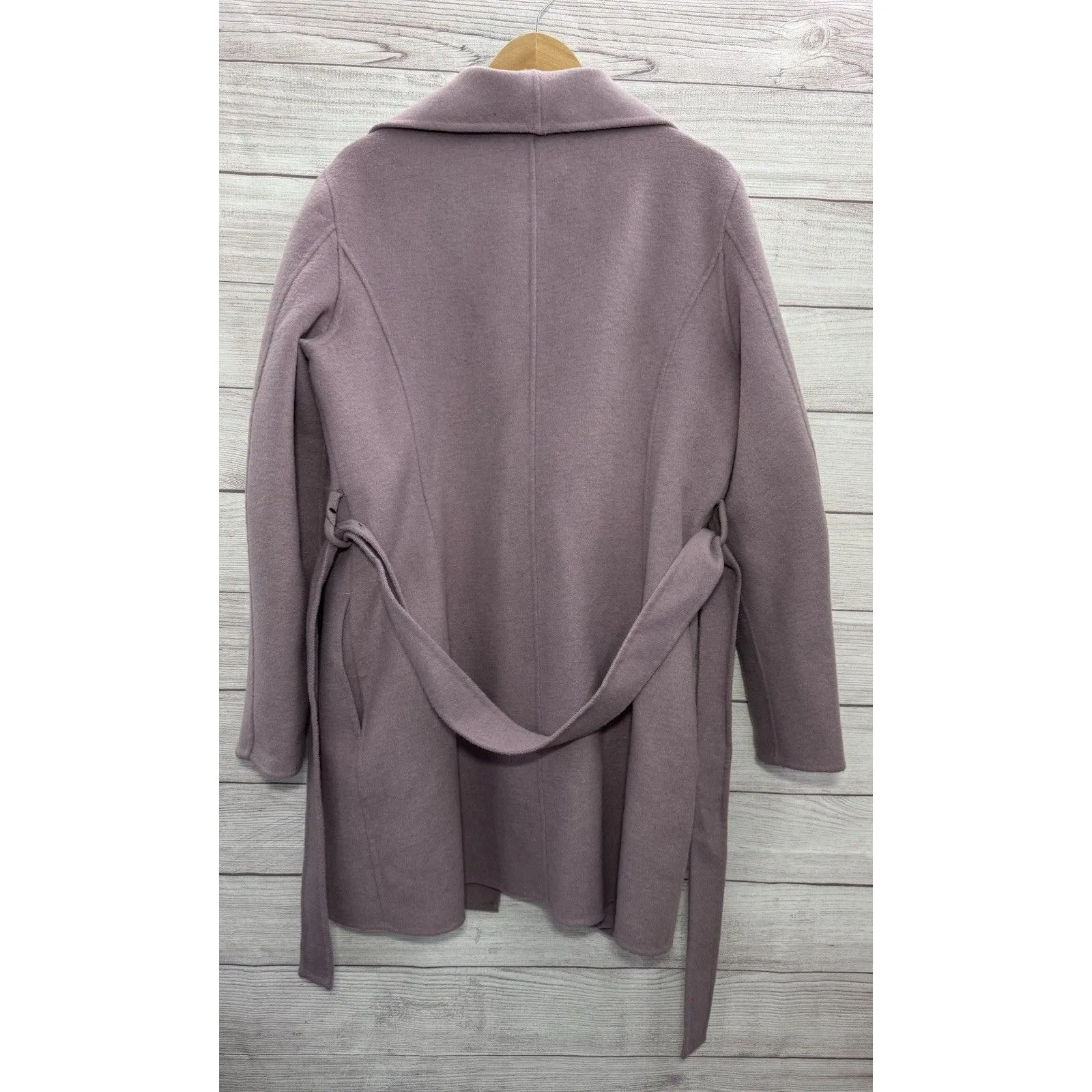 Tahari Tahari Women's Powder Pink Lightweight Wool Wrap Coat Jacket  SZ XL A-1 - Image 4