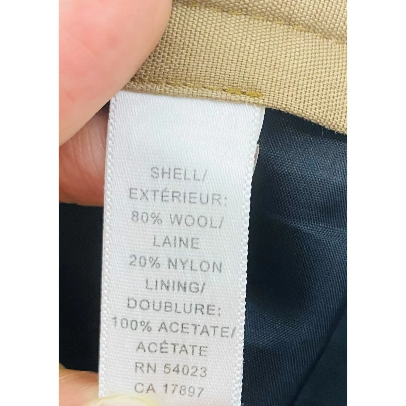 Banana Republic Wool Gray Trousers Tailored Work Slacks Flat Front Pant Sz 31/30 - Image 7