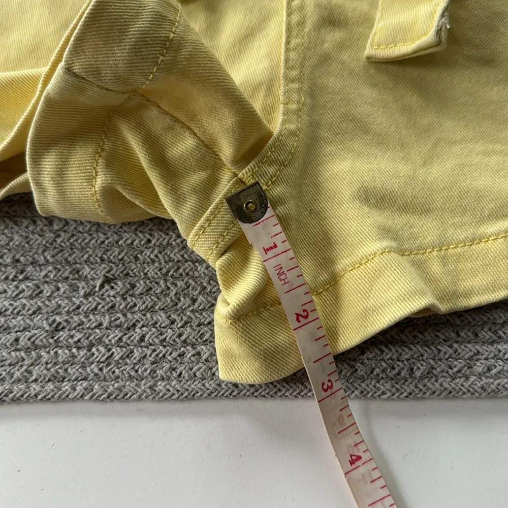 NoBo Butter Yellow Denim Tie Belt High Waist Short Shorts Size 7-9 - Image 7