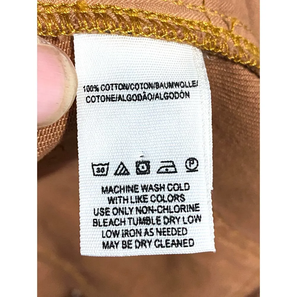 We The Free People Animal Print Skirt Raw Hem Zipper Front Ring Pull Womens 25 - Image 7