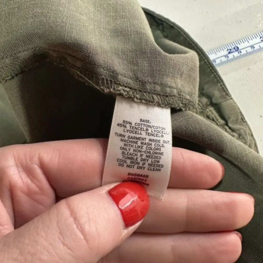 Caslon Women's Olive Green Utility Vest Jacket‎ XXL 2XL Cotton Blend Military - Image 9