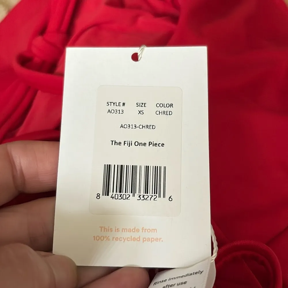 Andie Swim‎ The Fiji One Piece Swimsuit Cherry Red size XS NWT - Image 6
