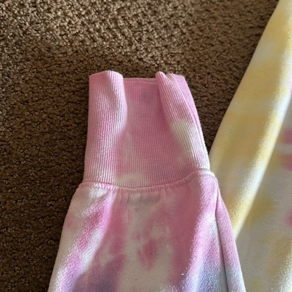 Generation Love Women’s Rainbow Tie Dye Puffy Sleeve Sweatshirt and Sweatpants - Image 10