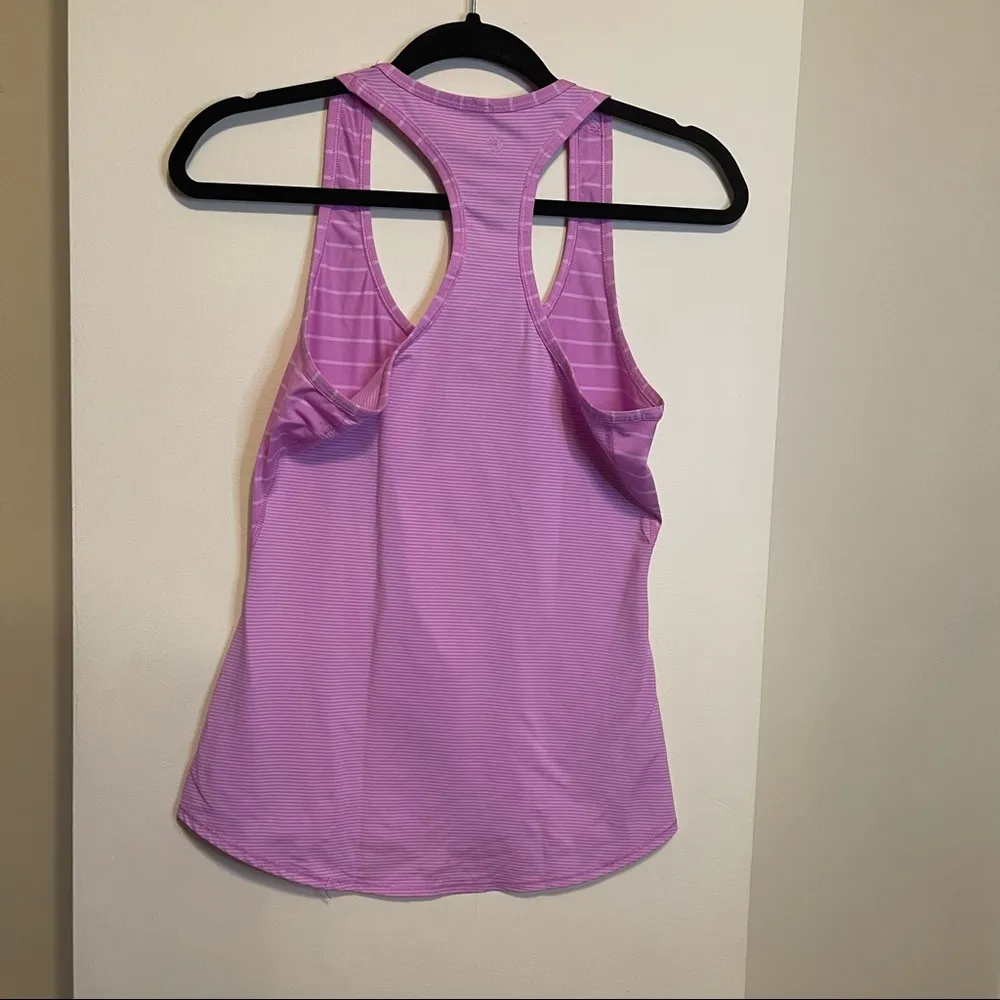 ATHLETA Chi Varied Stripe Athletic Tank Top Light Purple Size XXS - Image 7