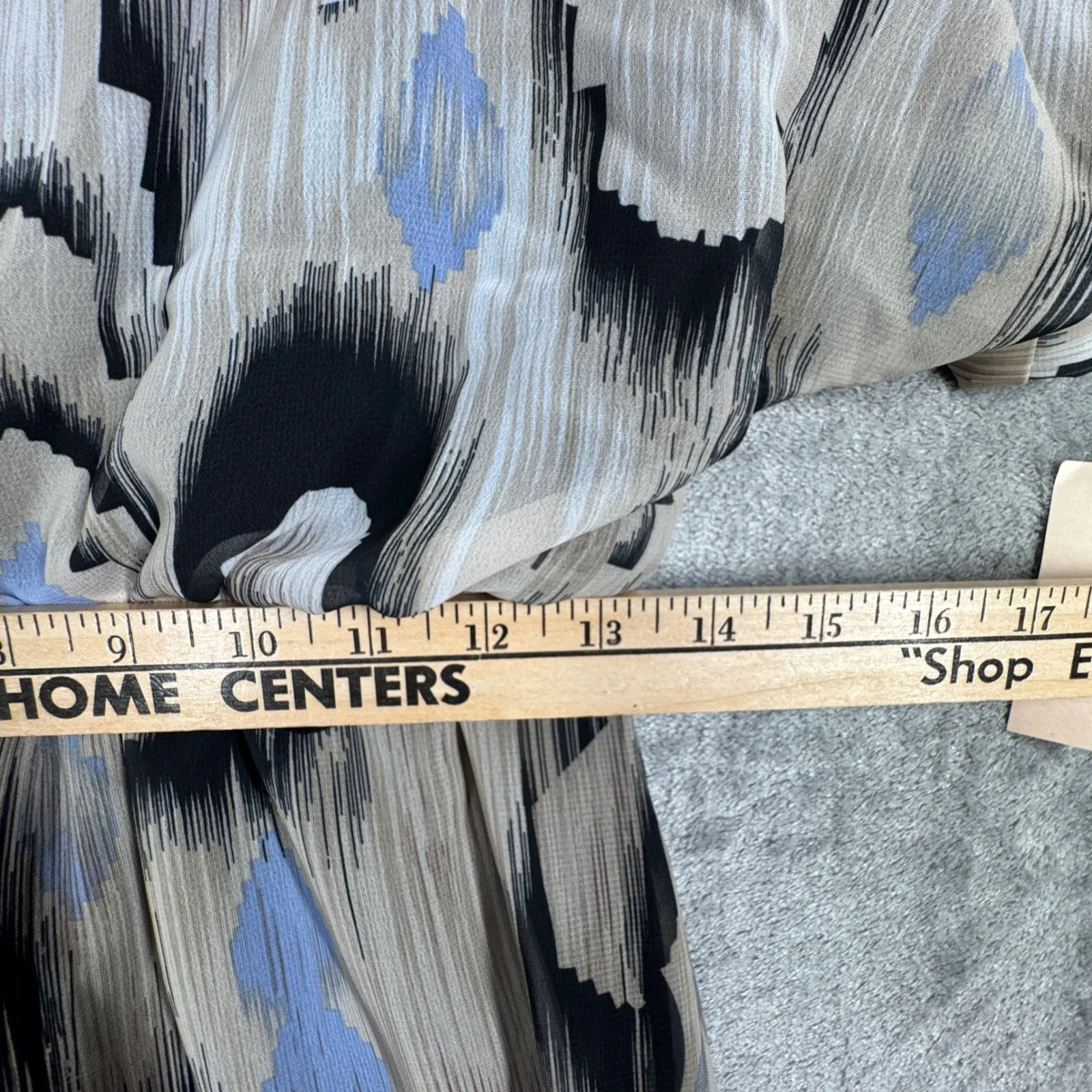 Dressbarn Dress Boho Ikat Beaded Tunic Size 10 NWT Beige Blue‎ Tribal Festival - Image 14