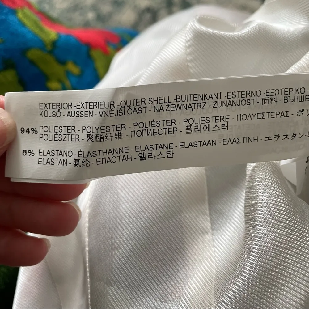 Zara Basic Zip Up Long Sleeve Green/Blue/Red Floral Lined Jacket Size XS - Image 11