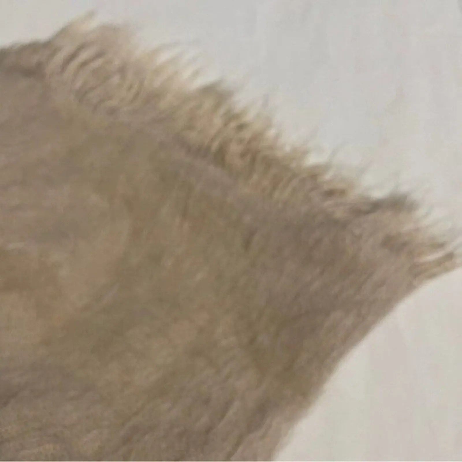 Saks Fifth Avenue Scarf Ultra Soft Beige Fringe - Image 8