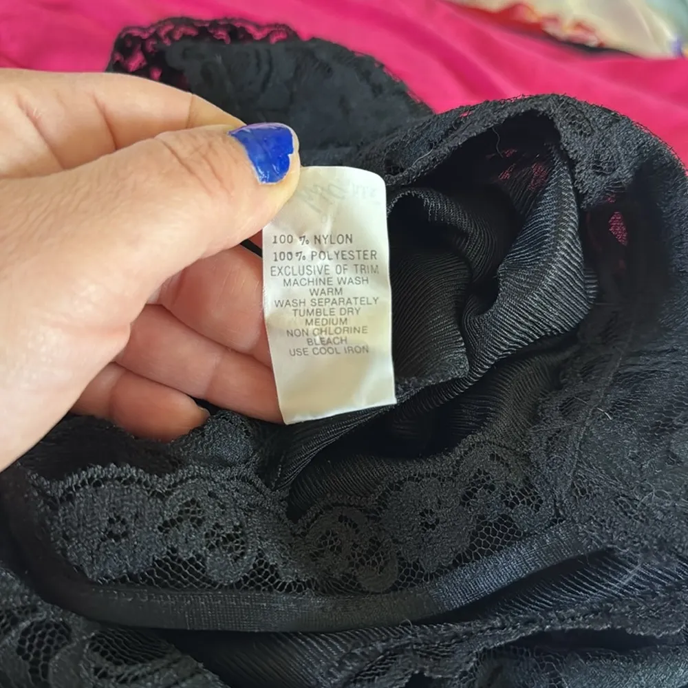 Chic Vintage Lace Cami Black Large - Image 5