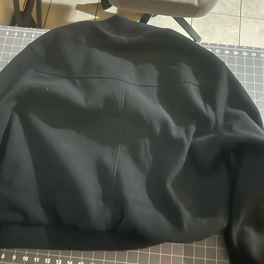 Well Worn  Classic Black Bomber Jacket - Image 9