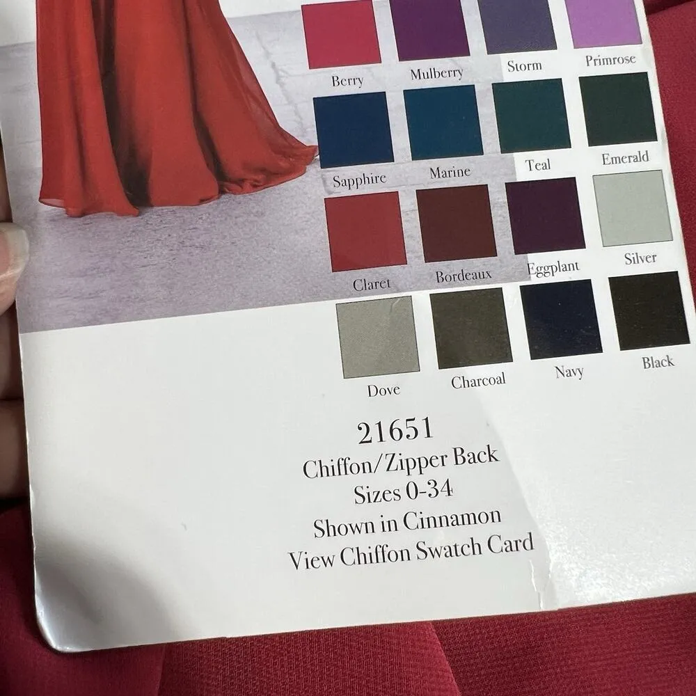 Morilee Madeline Gardner Formal Maxi Dress Sweetheart Flutter Sleeve Bridesmaid Red Size 18 - Image 15