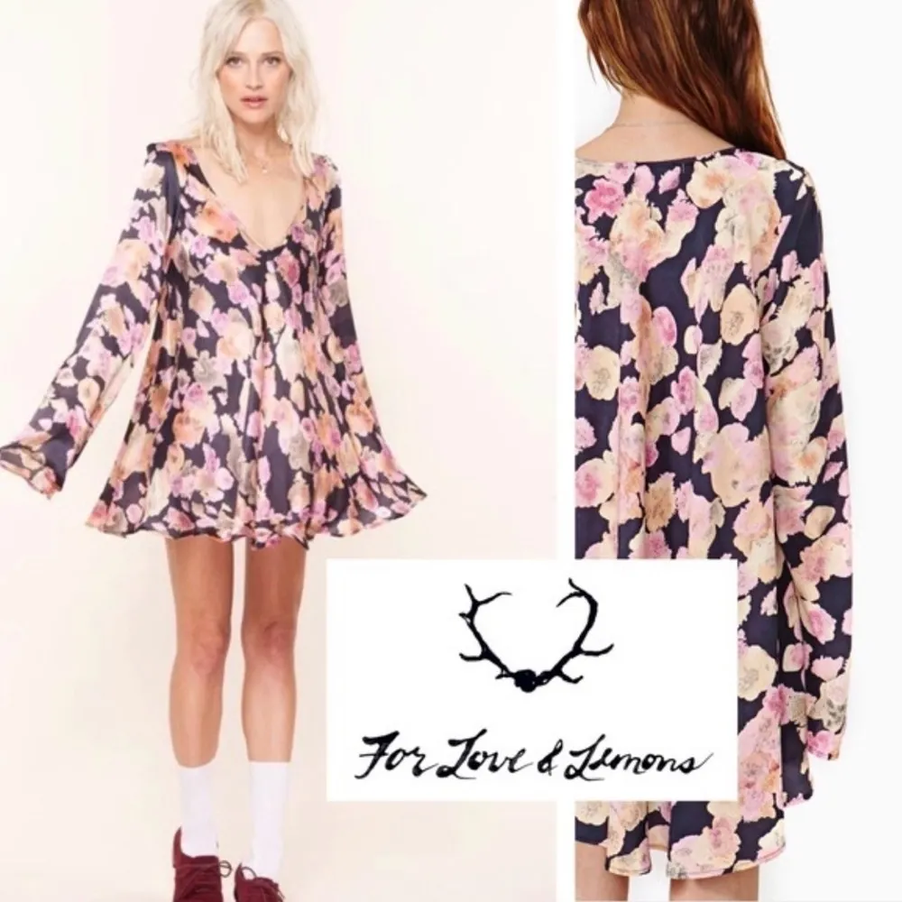 For Love and Lemons Floral Bell Sleeve Day Tripper Multicolor Dress Size M - Image 2