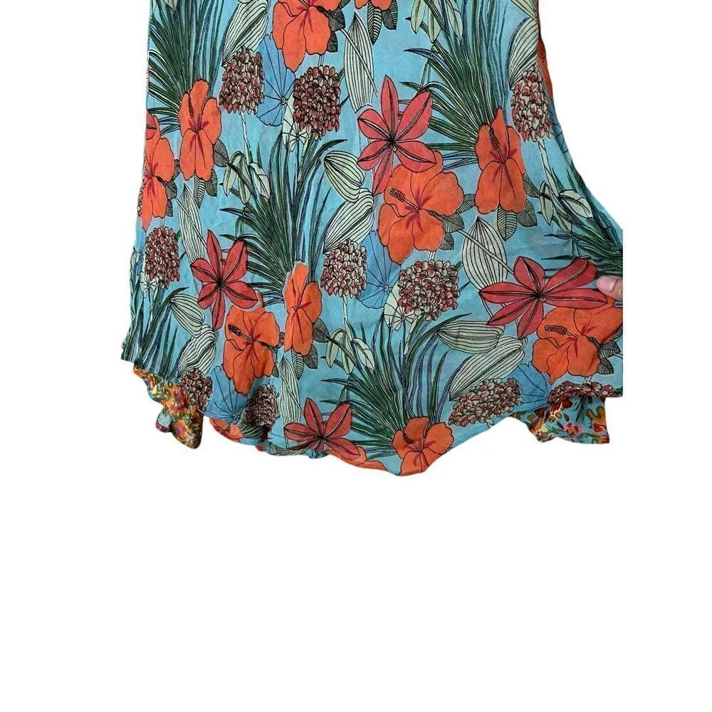 Vintage‎ Sarah Arizona Reversible Floral Print Skirt Size XL Blue - Image 3