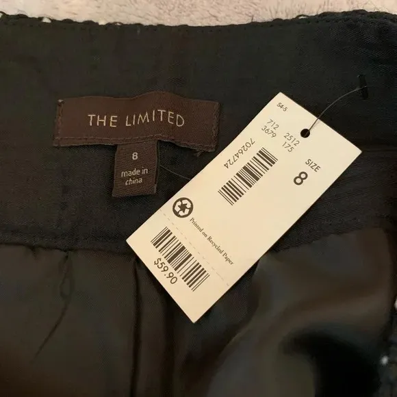 The Limited Mini Skirt Womens 8 Black White Speckled‎ Career Party Tweed Short - Image 3