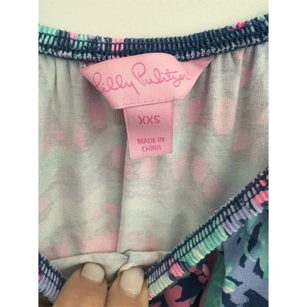 Lilly Pulitzer Women's Floral Off Shoulder Romper Dress‎ 2XS Multicolor - Image 4